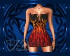 Flaming Mini Dress