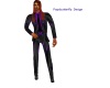 black with purple suit
