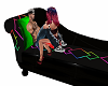 neon chaise chat poses