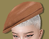 Brown Leather Beret