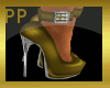 [PP] Gold Leather Pumps
