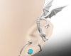 dragon earring blue ☢