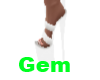 [g] white high heels