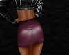 purple leather skirt