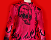 Red skull sweater