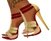 Gold & Red Shoe