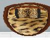 leopard round bed