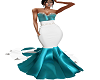 teal wedding gown