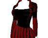 Blk n red striped outfit