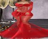 SHEER RED GOWN XXL