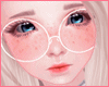 ✰Round Glasses White