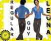  regular guy outfit Blue