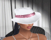 Hat white&pink diamond