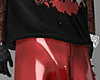 Red Vinyl Baggy Bermuda