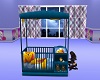 Blue pooh crib