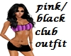 pink black club outfit