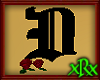 Gothic Letter D Roses