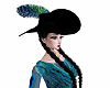 Hat  ( peacock feather )