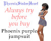 Phoenix purple jumpsuit