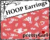 Red Lace Hoop Earrings