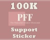 PFF 100K supportsticker