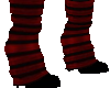 red black strips sock