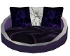 silver/purple pose couch