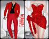 Glitter red suit M