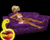 Purple Satin Cuddle Sofa