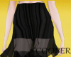 !A black ruffle skirt