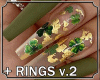 Green Nails + Rings v2