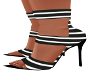 W-Stripe Casual Heels