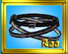 black rainbow paw belt