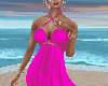 Beach Silk Dress Pink