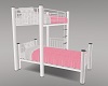 White and Pink Bunkbed