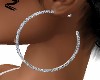 Diamond / Silver Hoops