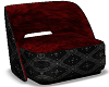 gothic chair hug blk/red