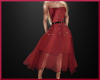evening dress out red