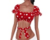 Polka Dot Red Ruffle T