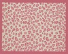 pink&cream leopard rug