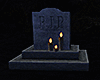Tombstone with Candles
