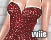 v.e Shine Dress Red