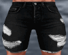 Ak Black Ripped Shorts