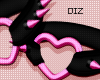 !!D Knee Spikes Hot Pink