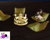 Gold chat chairs