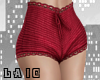 |L| Red Lace Shorts