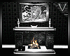 -V- Leopard Fireplace