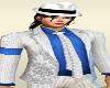 Michael Jackson White Blue Suits Halloween Costumes Moonwalk