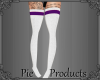 ~P; Thigh Socks WhitePur