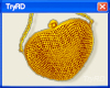 🦋 Gold heart purse